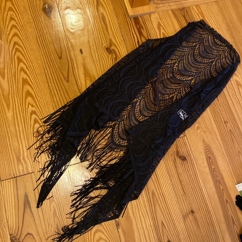 Black lace coverup